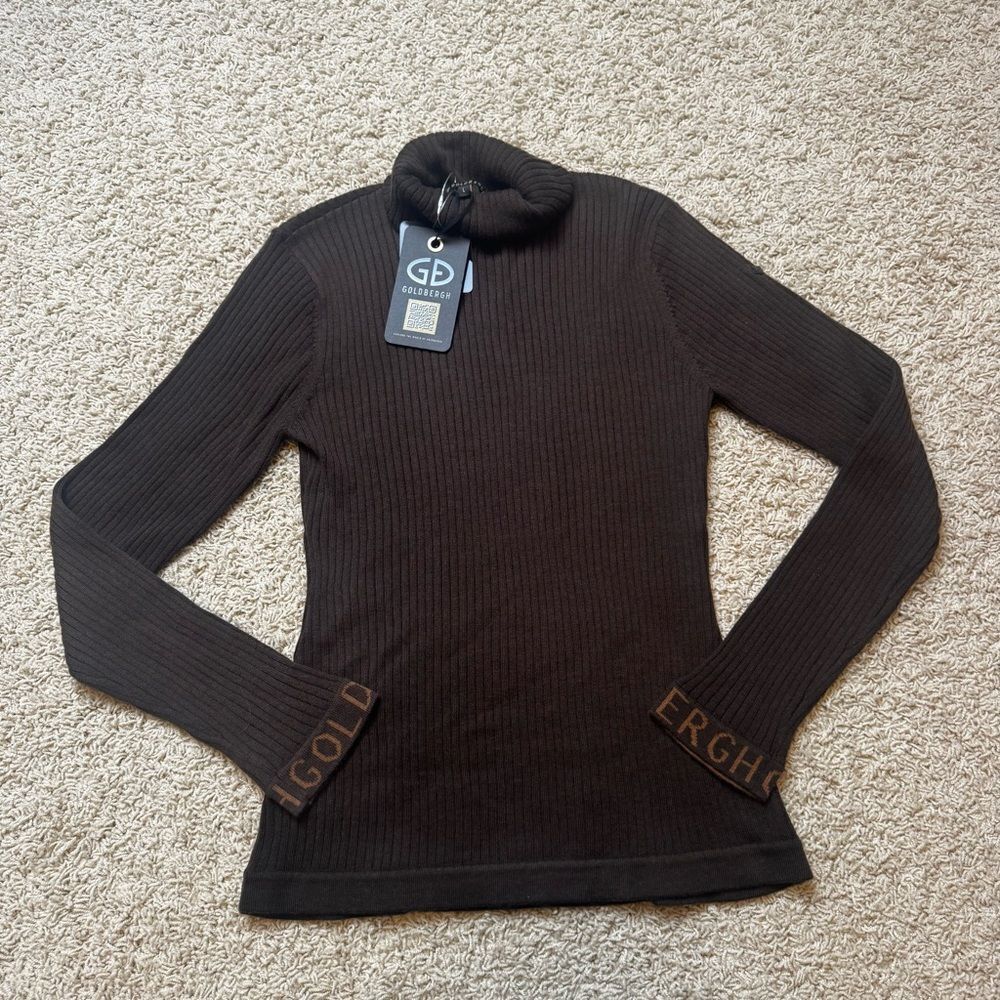 Goldbergh Mira Sweater Base Layer Dark Brown NWT size Large